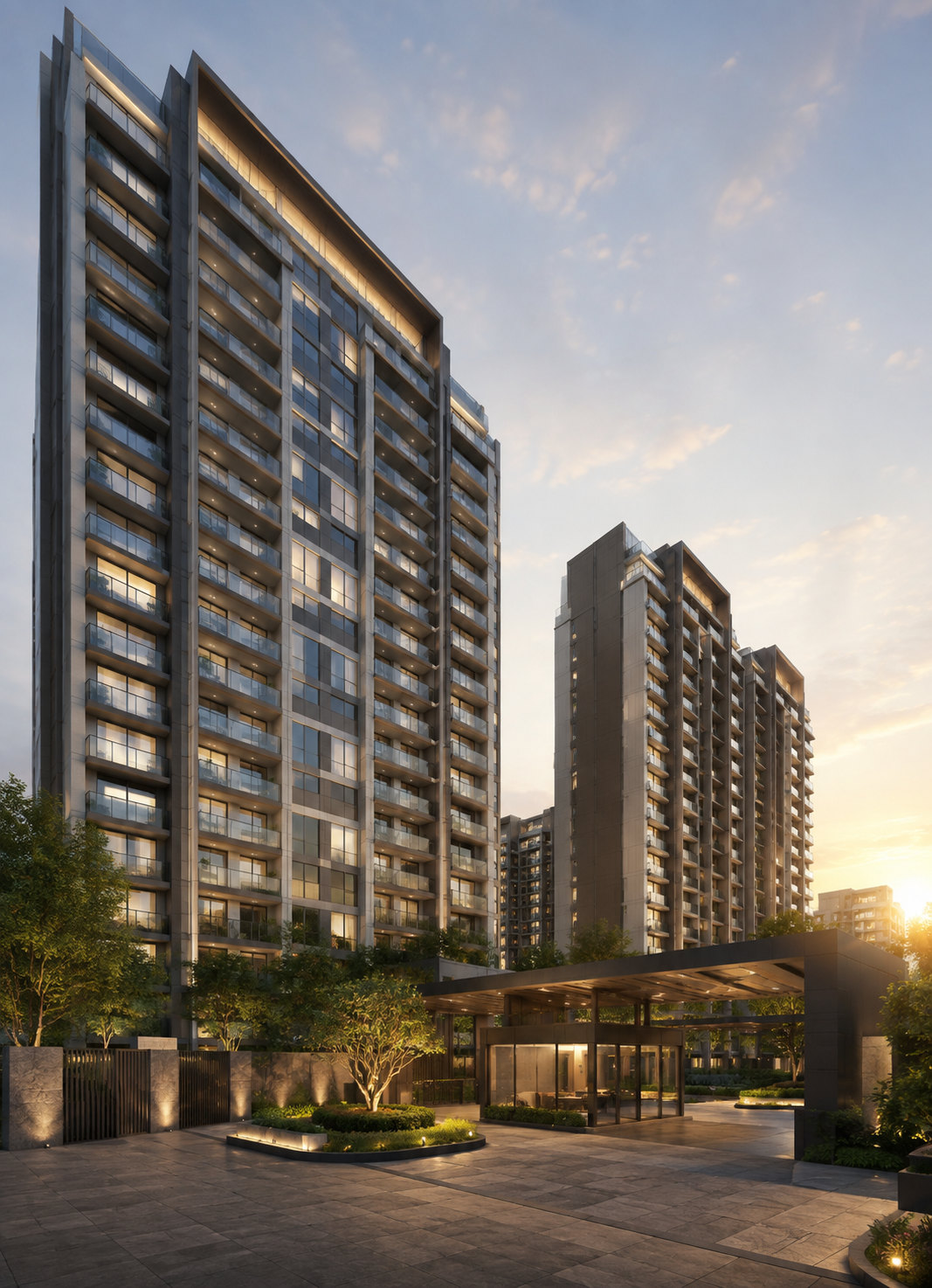 Modern residential development